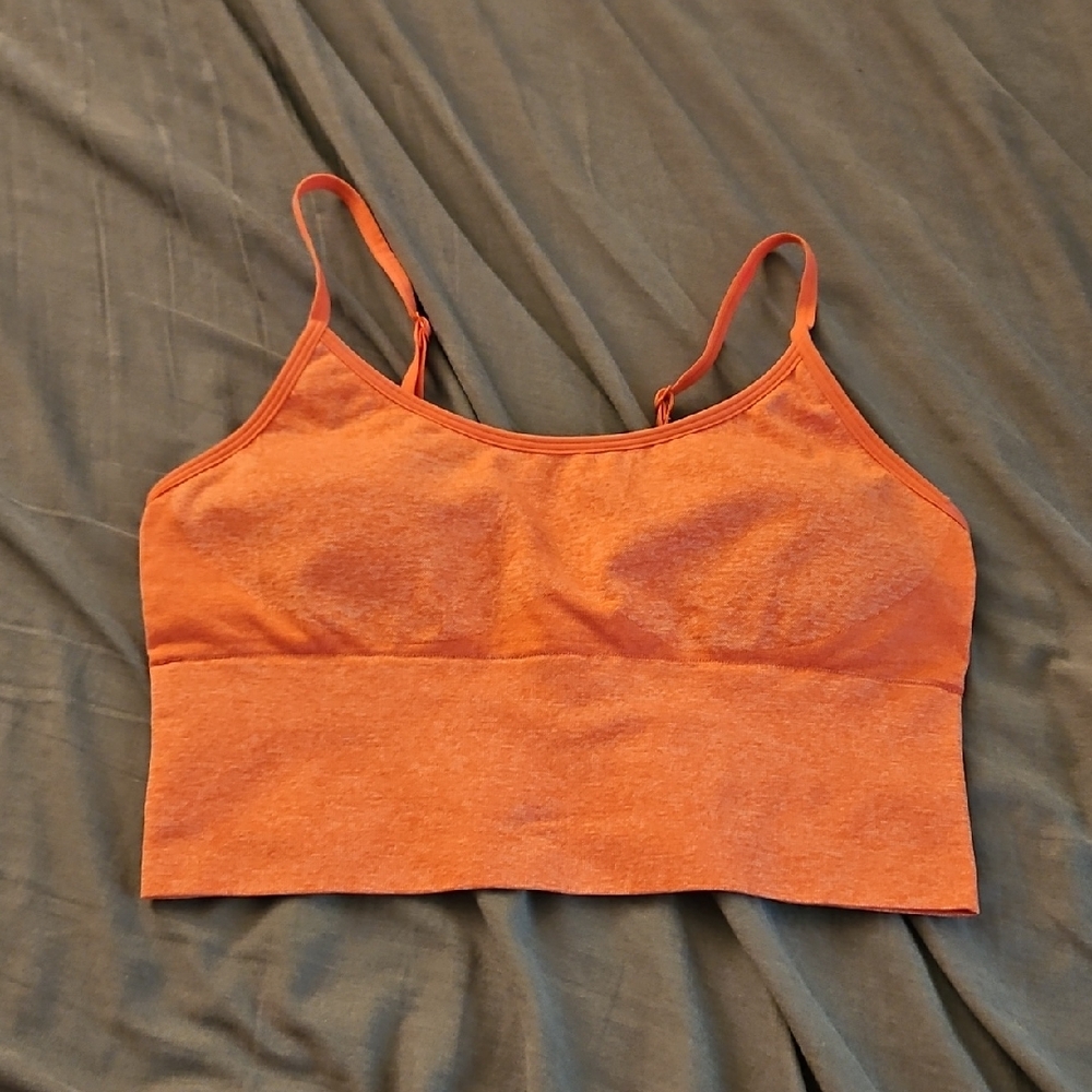 VS PINK Active Vibrant Orange Sports Bra